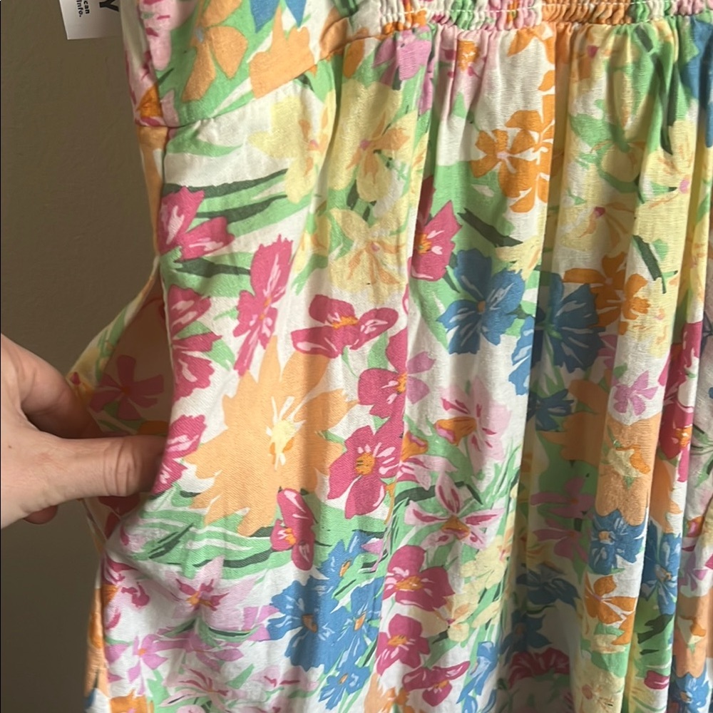 Old Navy Pink and Green Spaghetti Strap Sundress - Picture 7 of 9